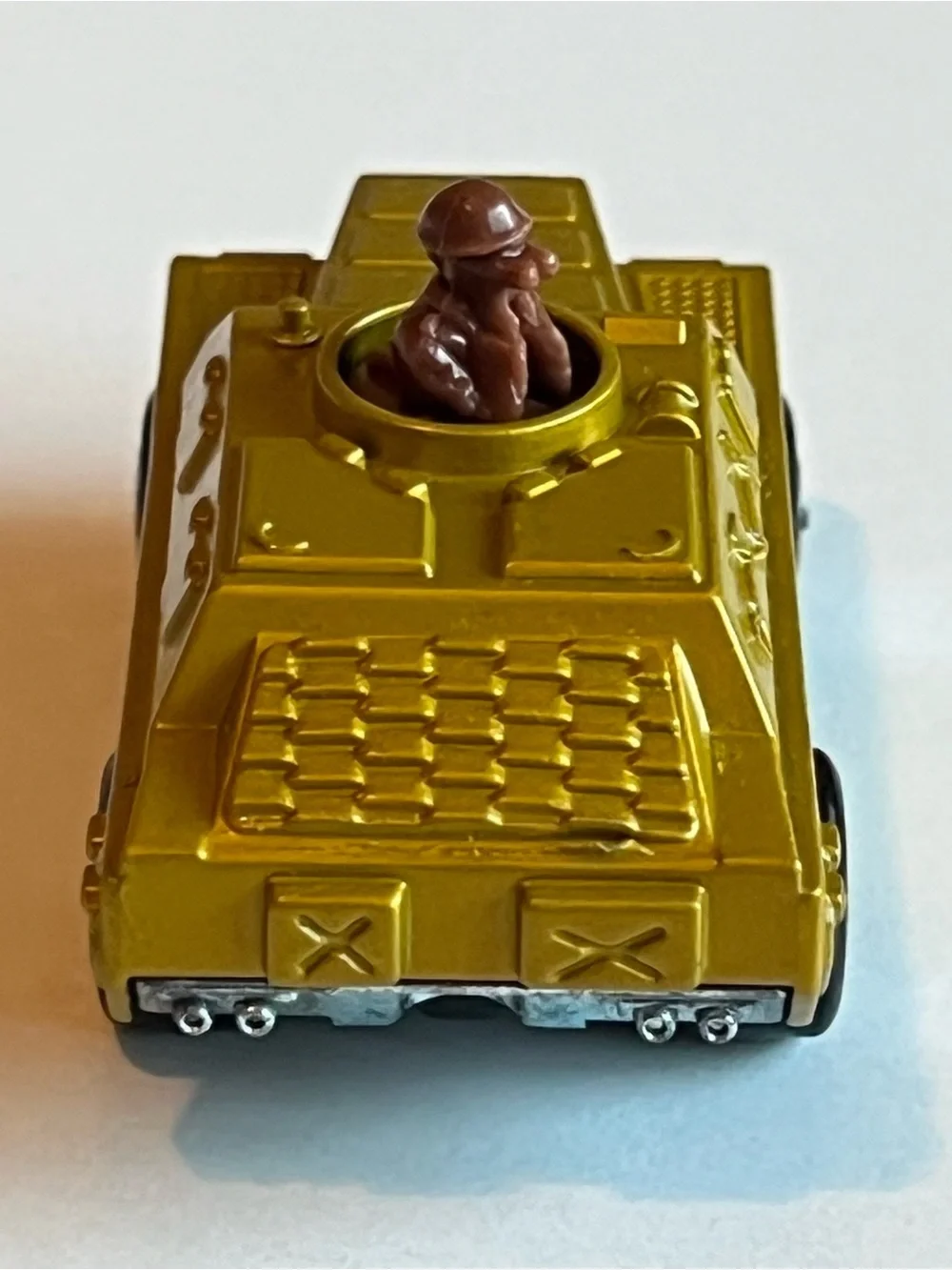 Vintage Matchbox Rolamatics 1973 No. 28 Stoat Military Tank Gold Lesney England